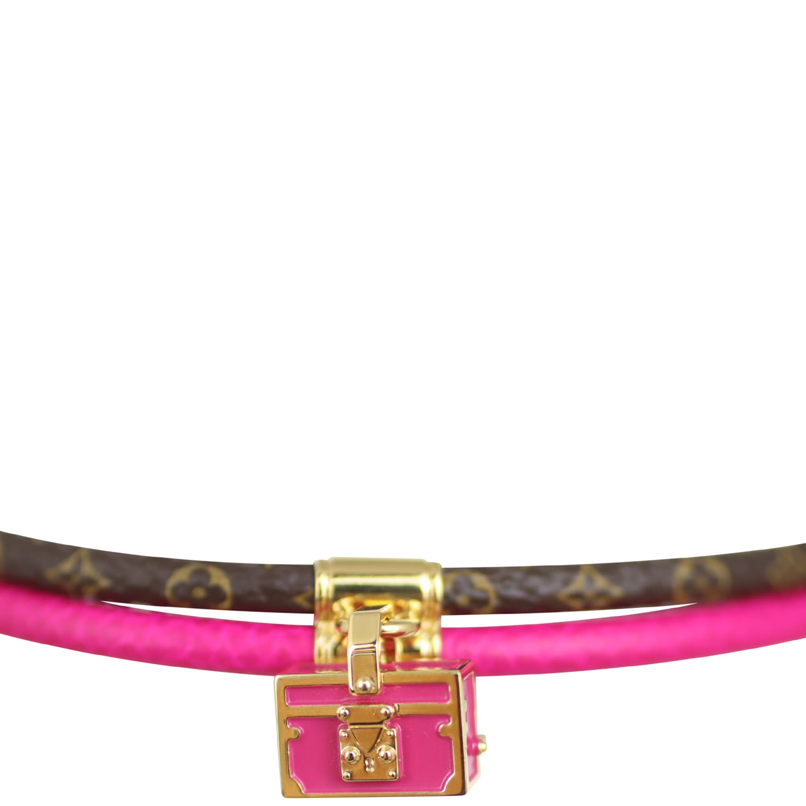 Louis Vuitton Petit Malle Monogram Bracelet Front close-up