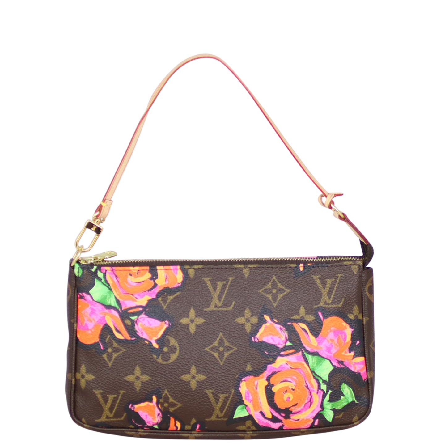 Louis Vuitton Pochette Accessories Monogram Roses Back