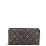 Louis Vuitton Porte Monnaie Zippé Wallet Monogram Front
