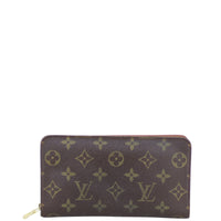 Louis Vuitton Porte Monnaie Zippé Wallet Monogram Front