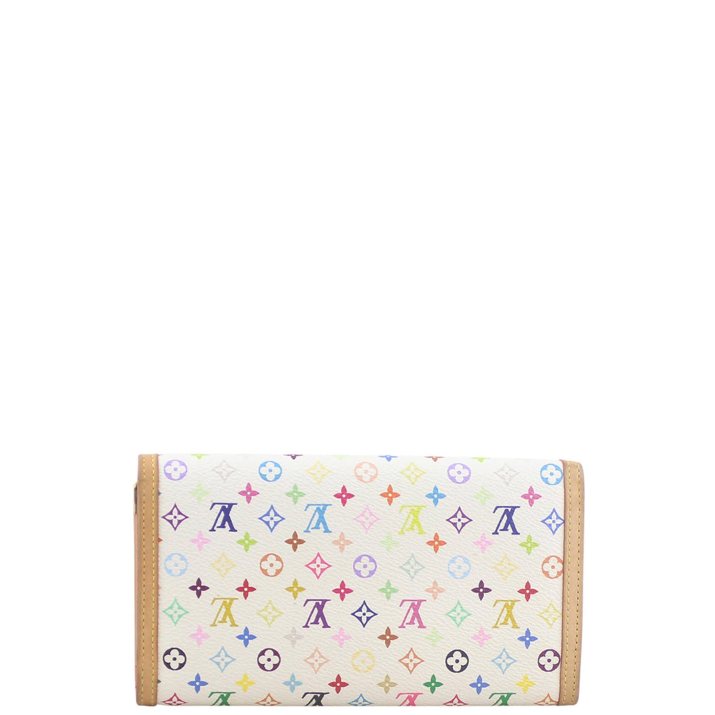 Louis Vuitton Multicolor Porte Tresor Wallet White Front