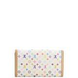 Louis Vuitton Multicolor Porte Tresor Wallet White Front