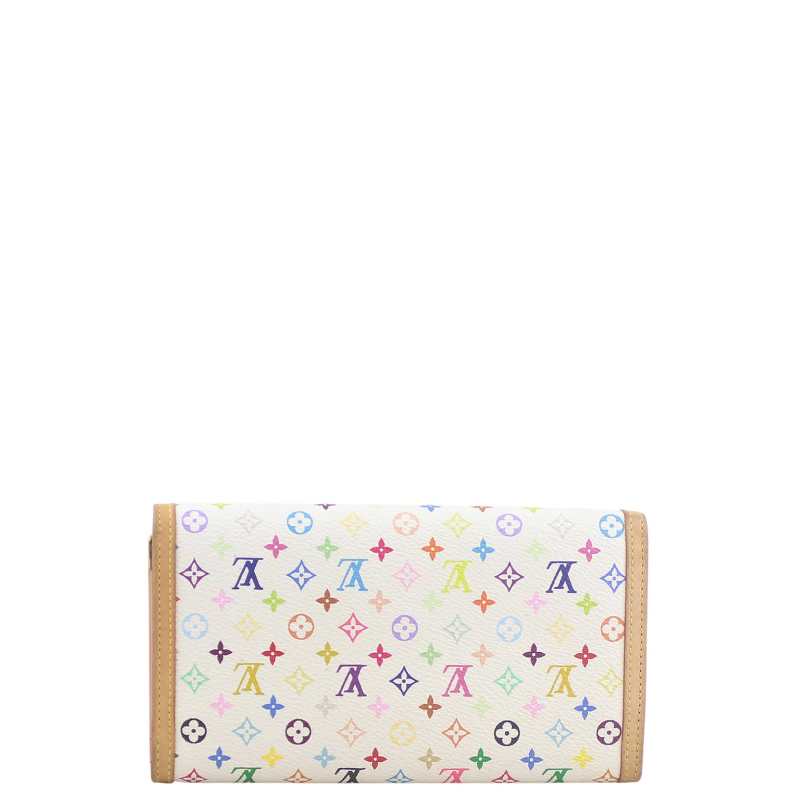 Louis Vuitton Multicolor Porte Tresor Wallet White Front