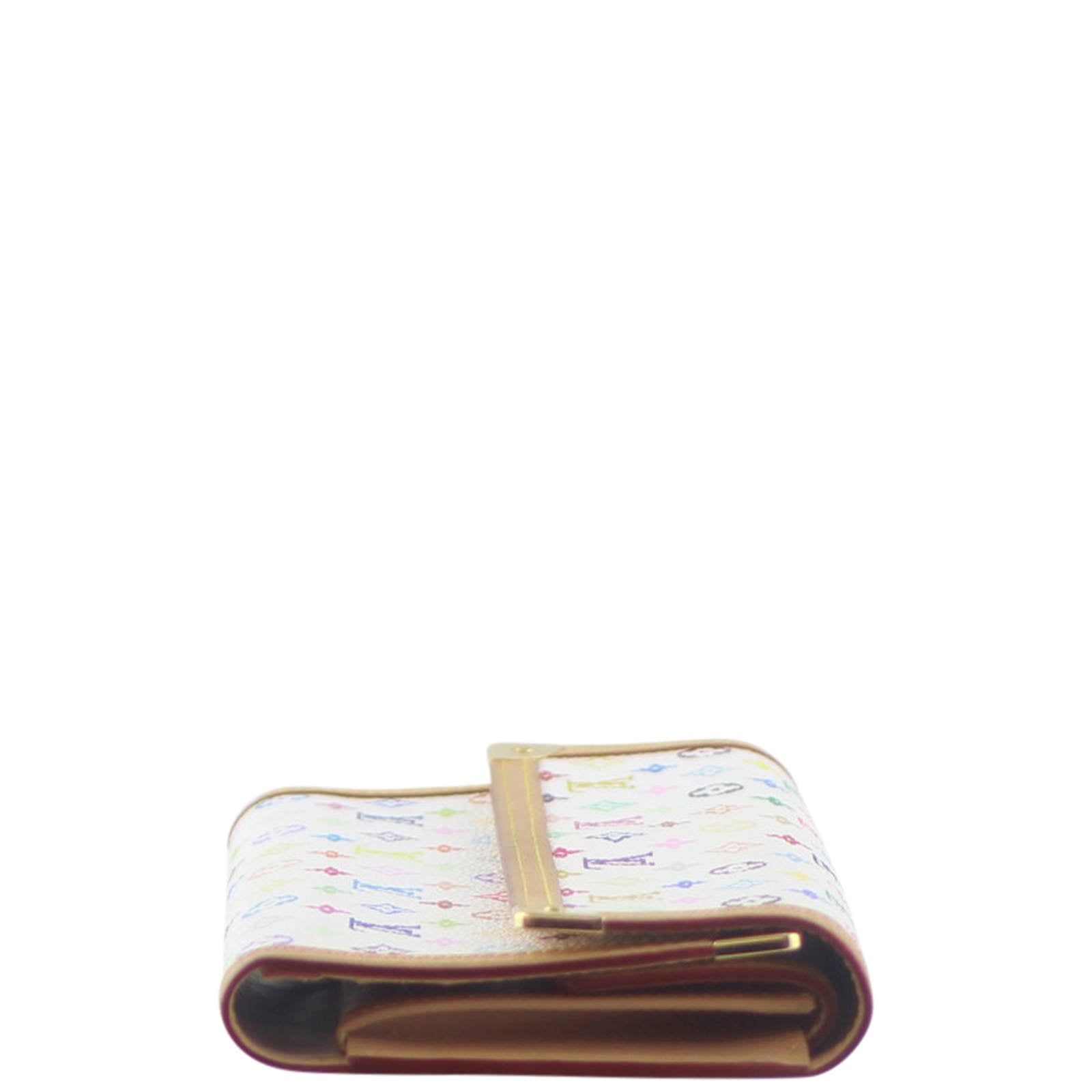 Louis Vuitton Multicolor Porte Tresor Wallet White Left