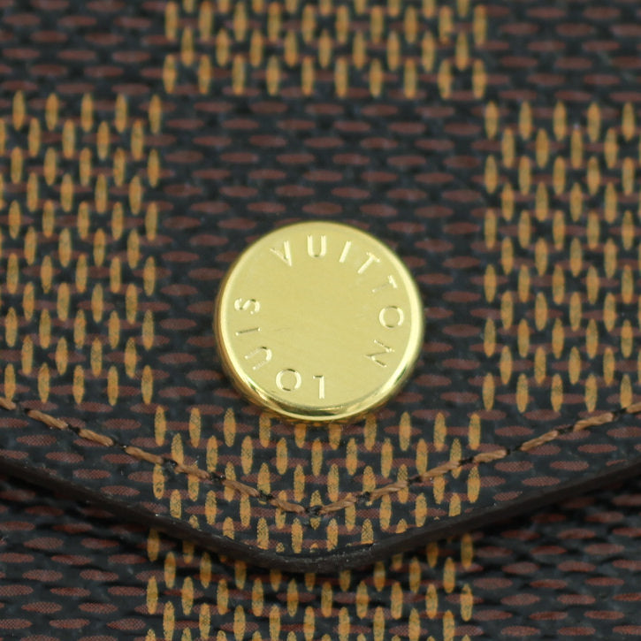 Louis Vuitton Sarah Wallet Damier Ebene Button