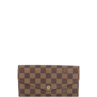 Louis Vuitton Sarah Wallet Damier Ebene Front