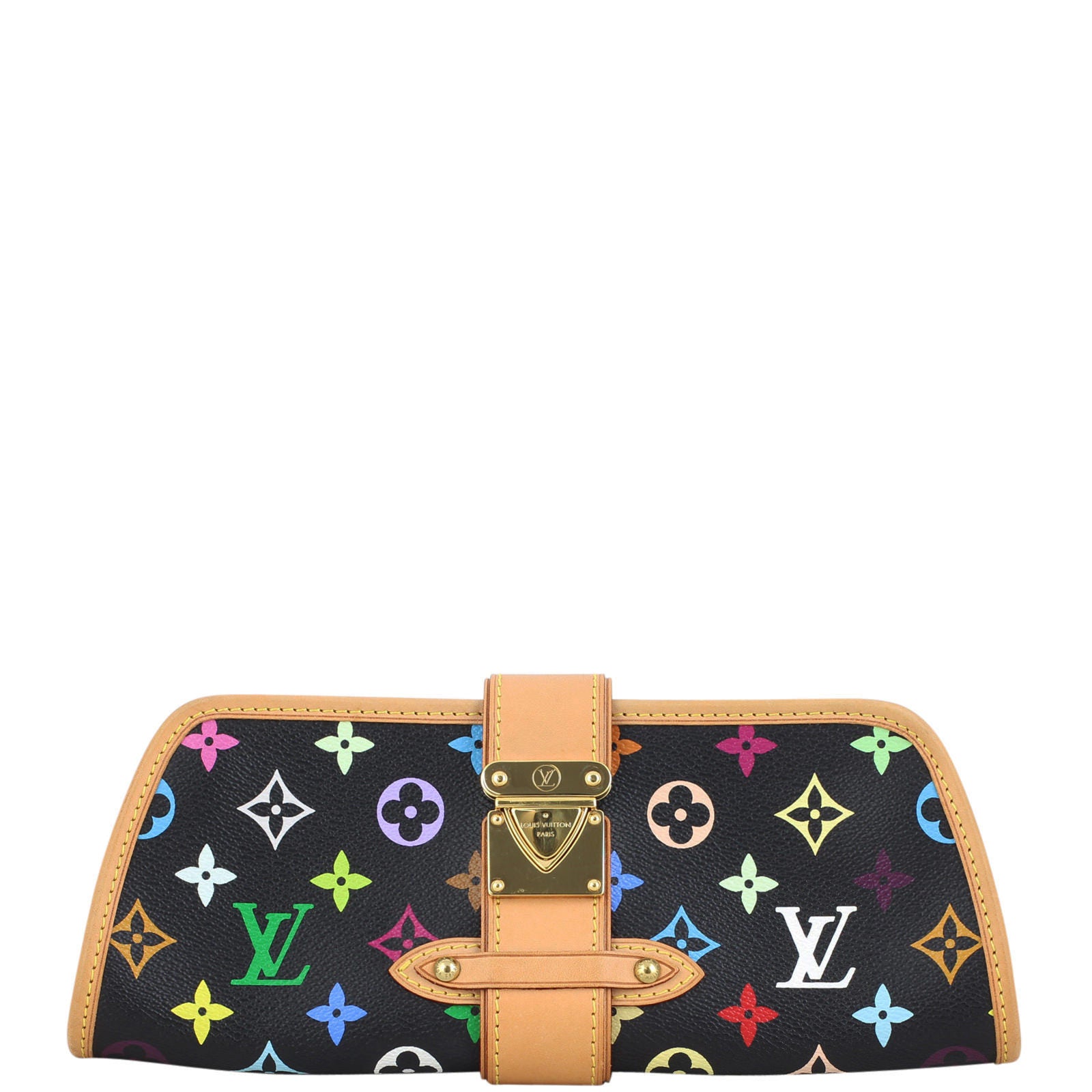 Louis Vuitton Shirley Multicolore Clutch Bag Front