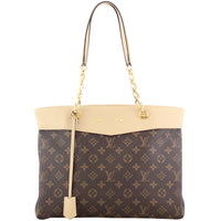 Louis Vuitton Pallas Shopper Tote Monogram Dune Front