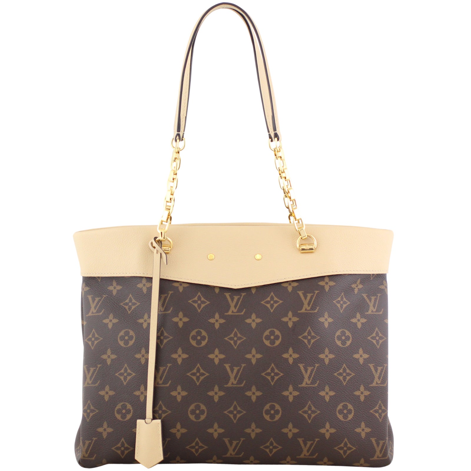 Louis Vuitton Pallas Shopper Tote Monogram Dune Front