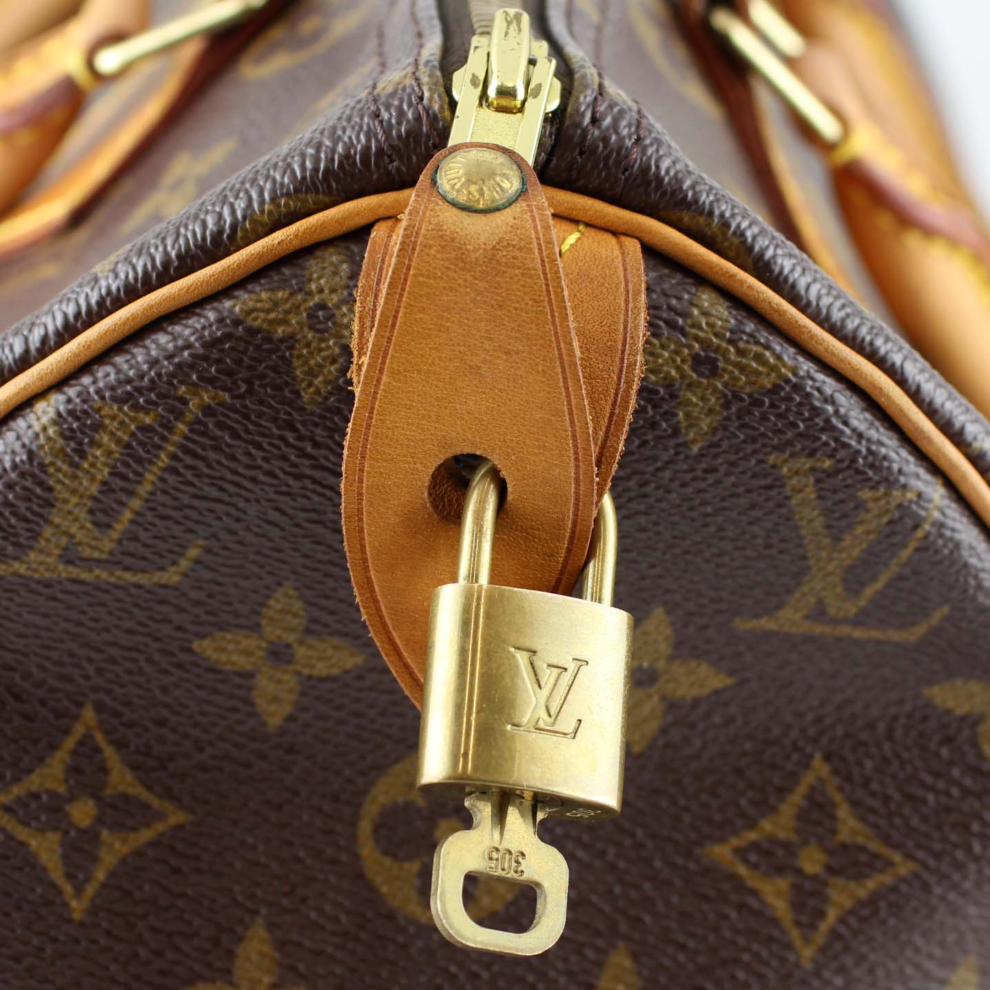 Louis Vuitton Speedy 30 Monogram Padlock
