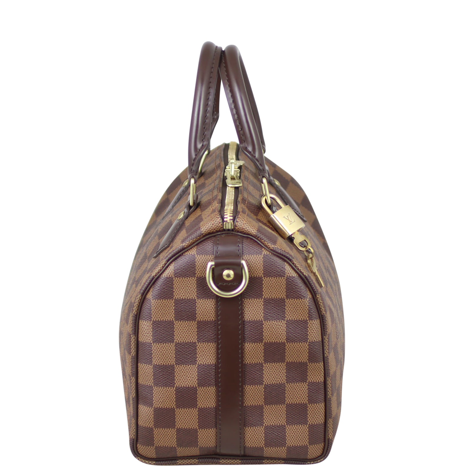 Louis Vuitton Speedy 25 Bandouliere Damier Ebene Side