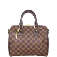 Louis Vuitton Speedy 25 Bandouliere Damier Ebene Front