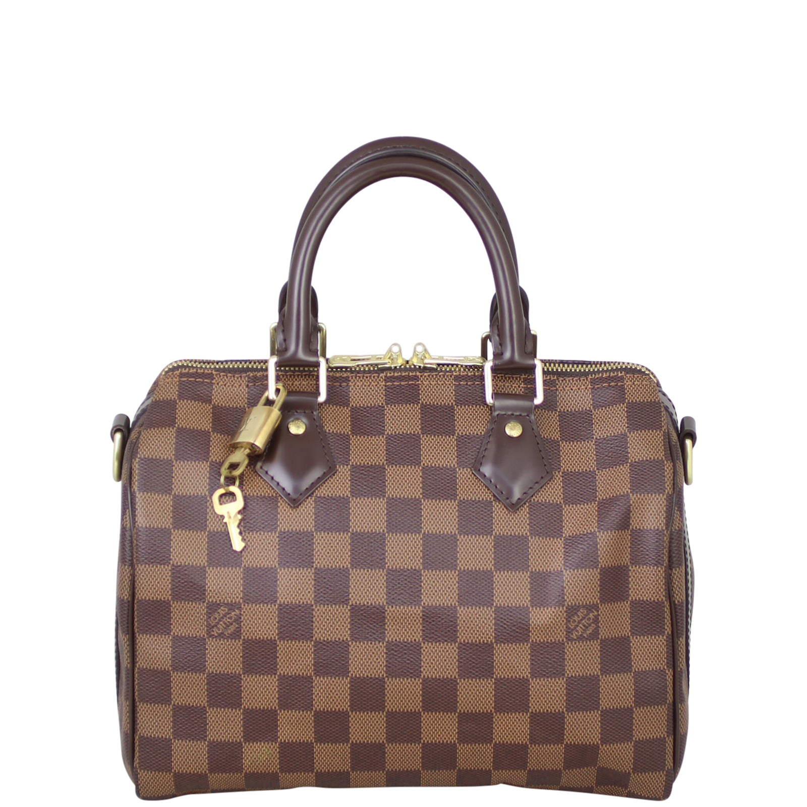 Louis Vuitton Speedy 25 Bandouliere Damier Ebene Front