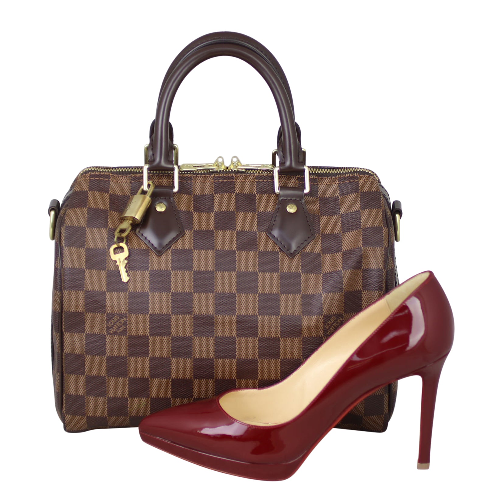 Louis Vuitton Speedy 25 Bandouliere Damier Ebene Shoe