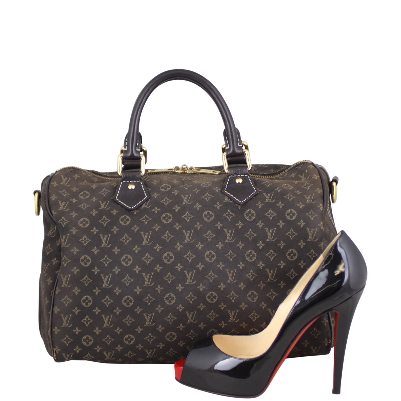 Louis Vuitton Speedy 30 Bandouliere Mini Lin Scale
