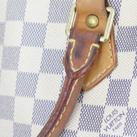 Louis Vuitton Speedy 30 Damier Azur Handle Close Up