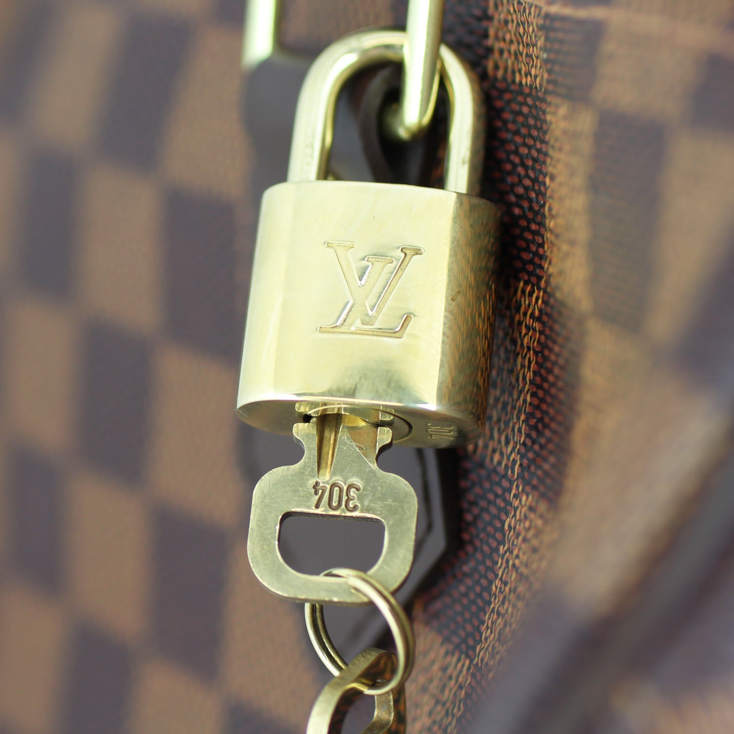 Louis Vuitton Speedy 30 Damier Ebene Lock