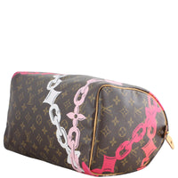 Louis Vuitton Limited Edition Speedy 30 Monogram Chain Flower Corner