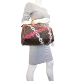 Louis Vuitton Limited Edition Speedy 30 Monogram Chain Flower Mannequin