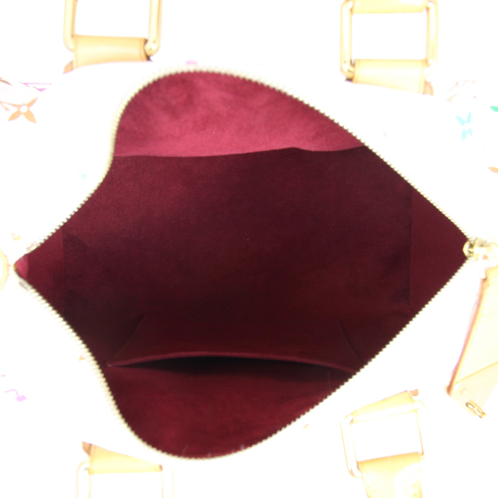 Louis Vuitton Speedy 30 Monogram White Multicolore Interior