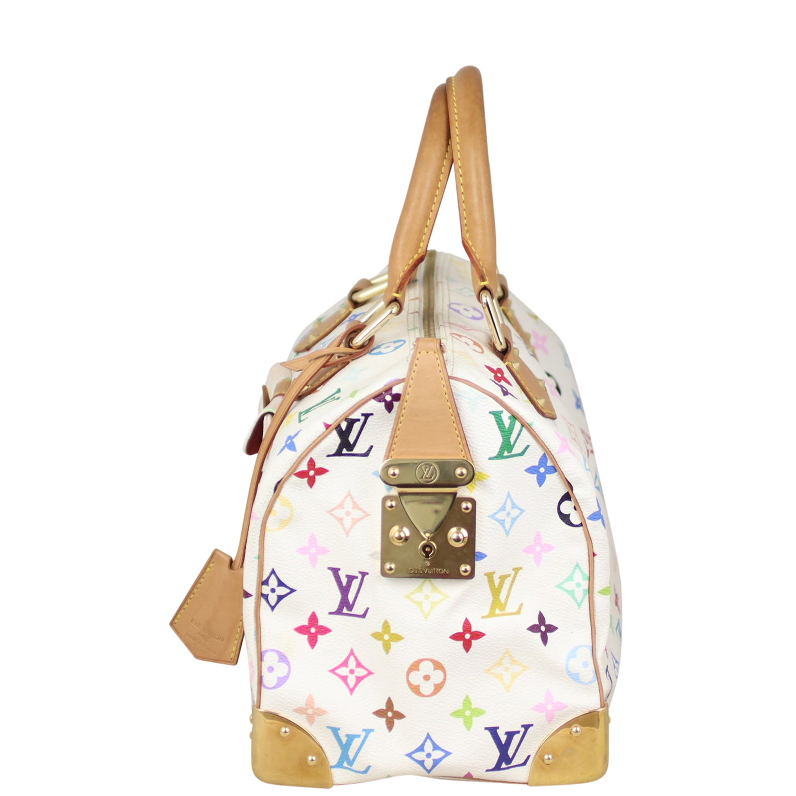 Louis Vuitton Speedy 30 Multicolore White Side