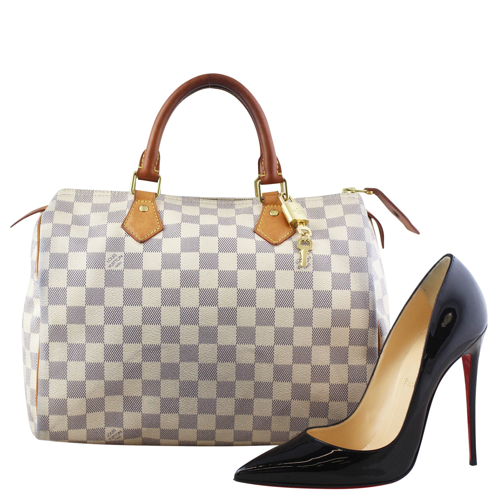 Louis Vuitton Speedy 30 Damier Azur Front