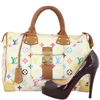 Louis Vuitton Speedy 30 White Multicolore Monogram Scale