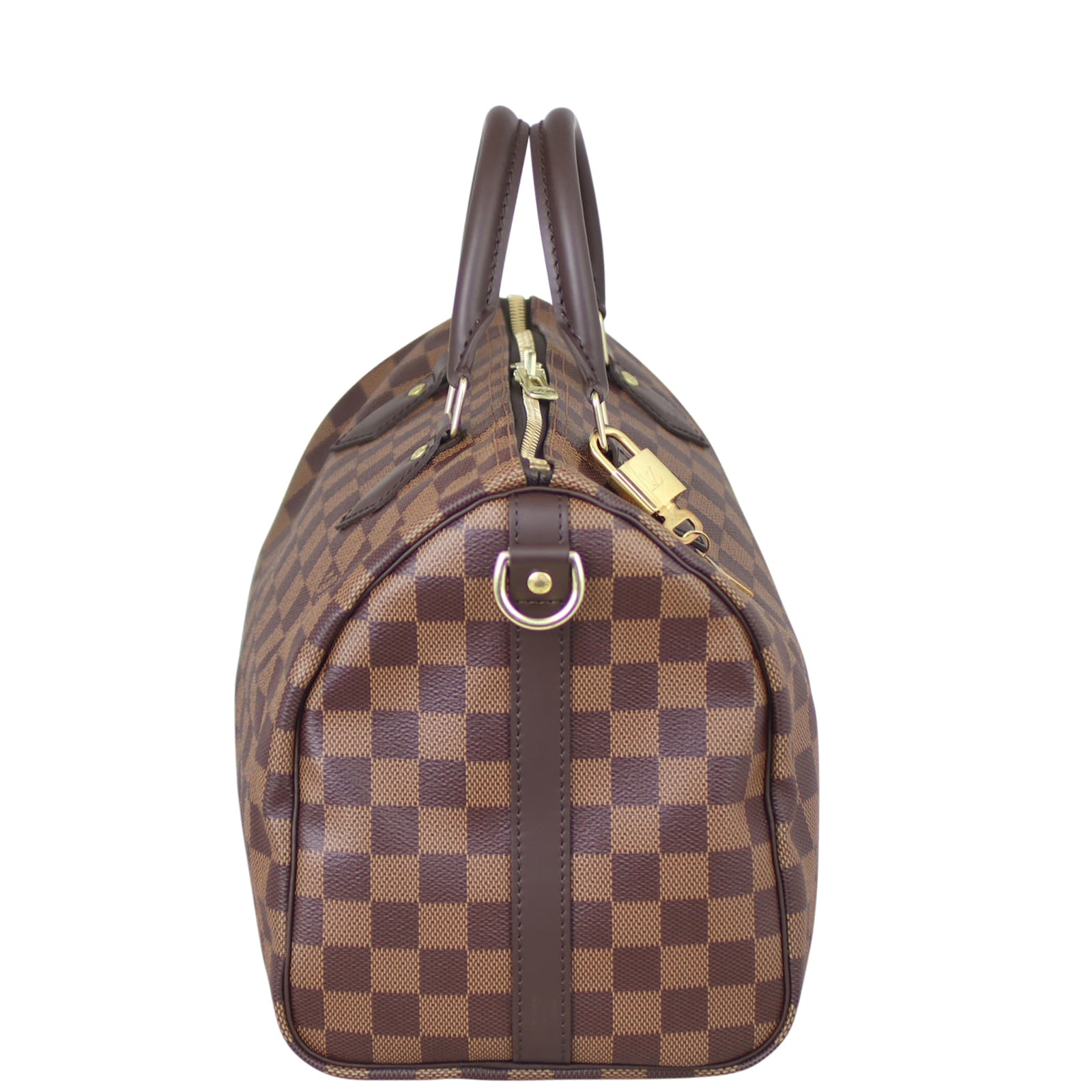 Louis Vuitton Speedy 35 Bandouliere Damier Ebene Side