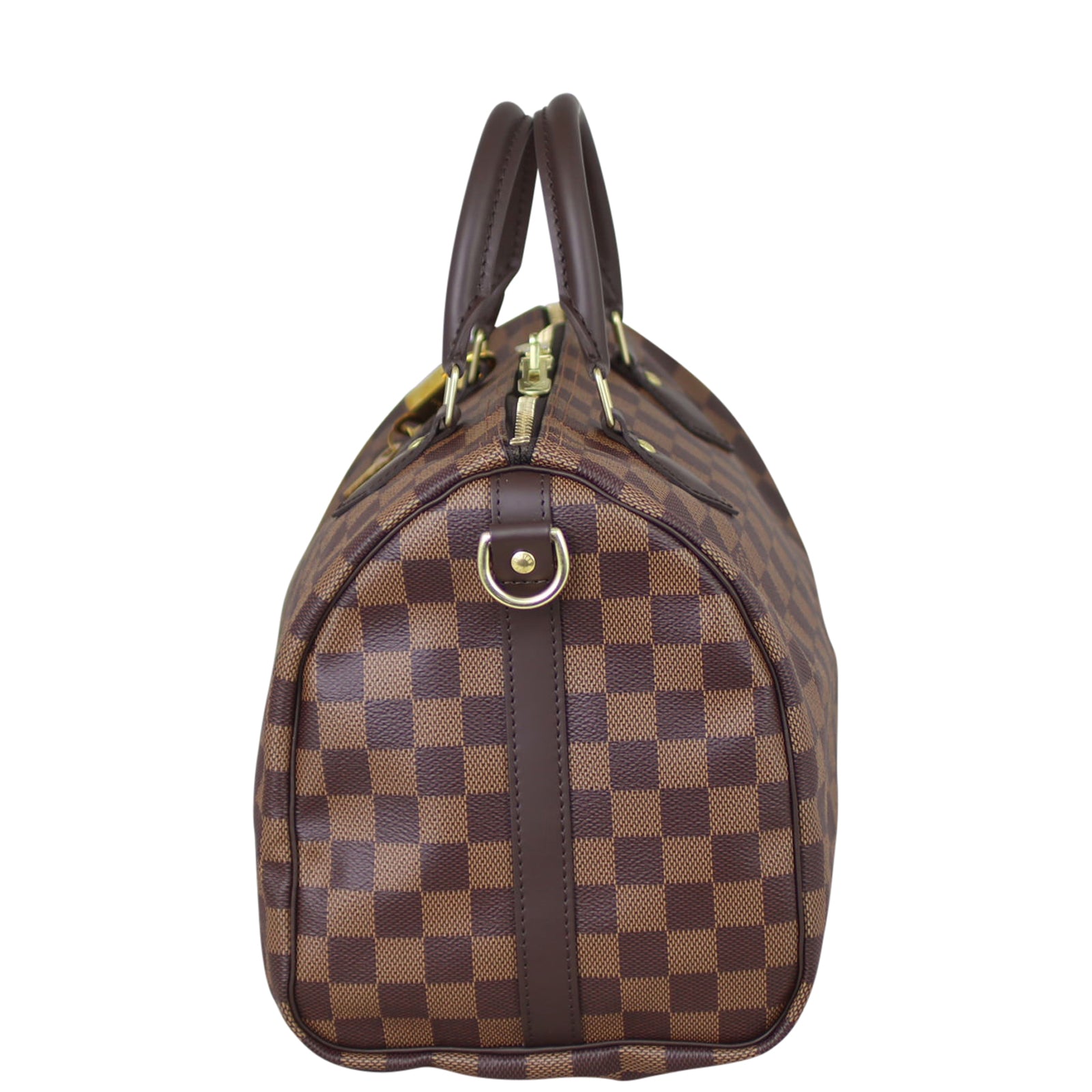 Louis Vuitton Speedy 35 Bandouliere Damier Ebene Side