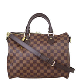 Louis Vuitton Speedy 35 Bandouliere Damier Ebene Front