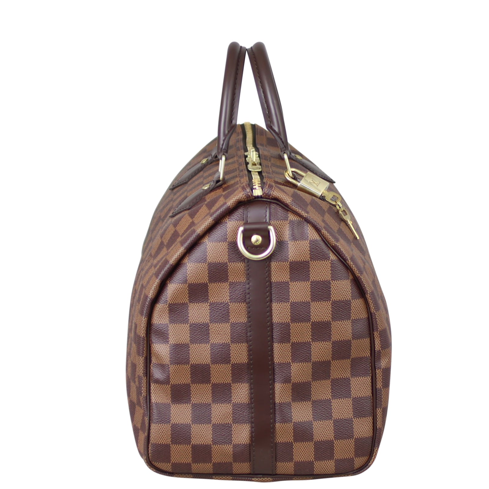 Louis Vuitton Speedy 35 Bandouliere Damier Ebene Side