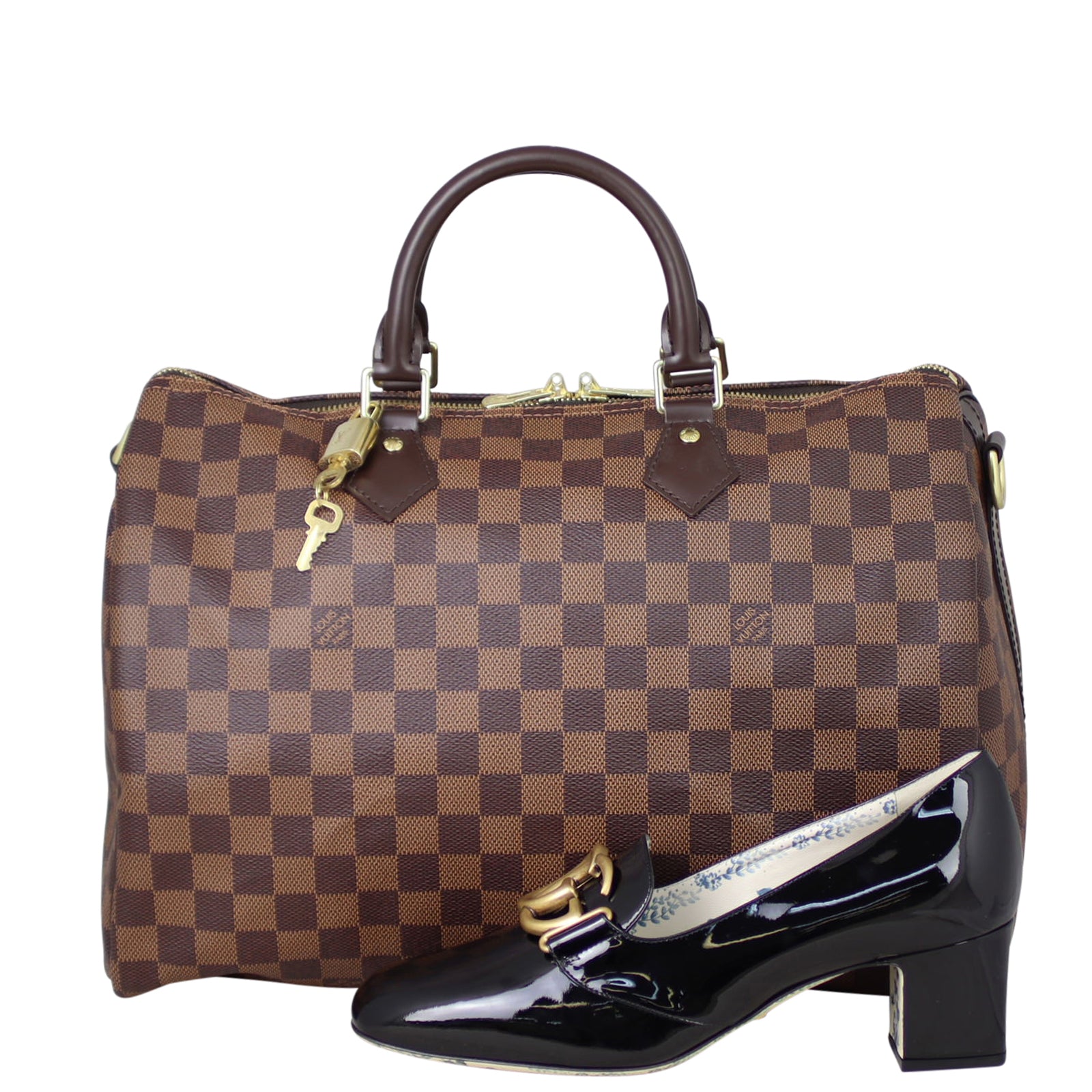 Louis Vuitton Speedy 35 Bandouliere Damier Ebene Shoe