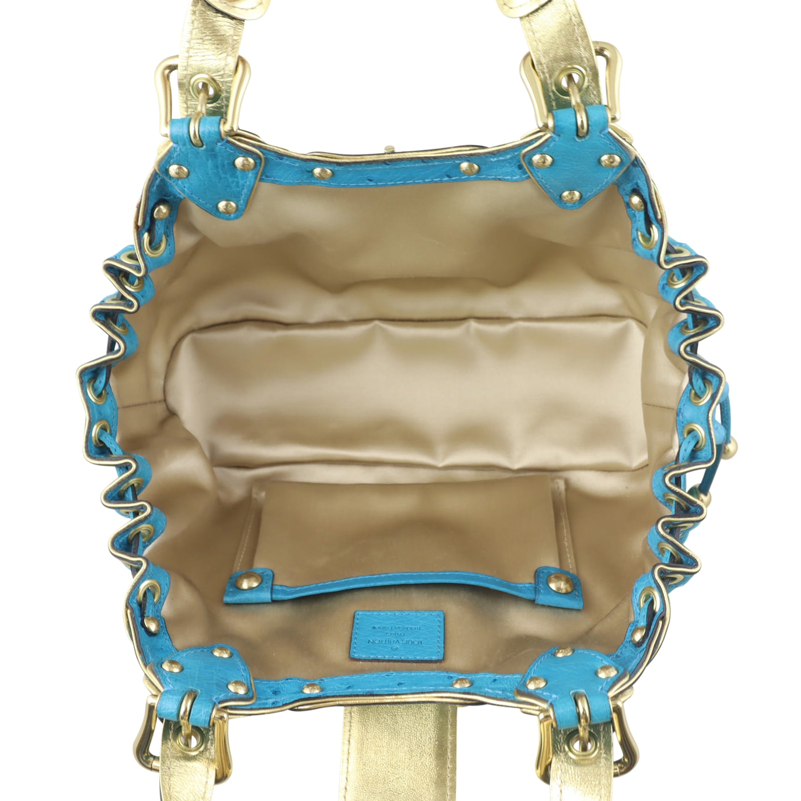 Louis Vuitton Suede and Ostrich Theda GM Interior
