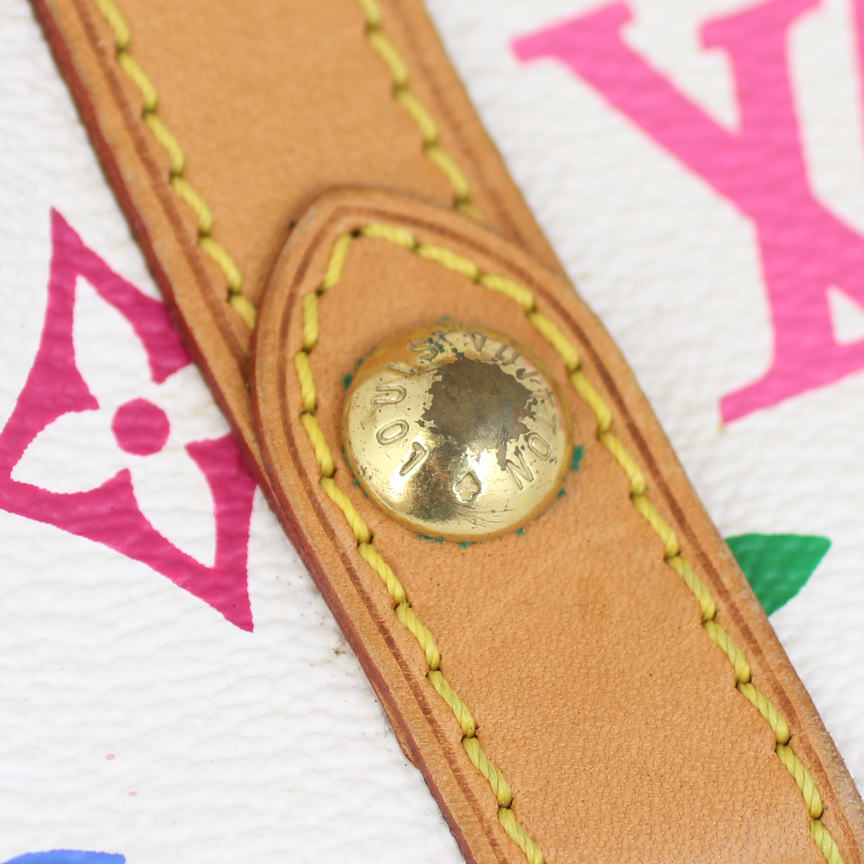 Louis Vuitton Theda GM White Multicolore Monogram Stud