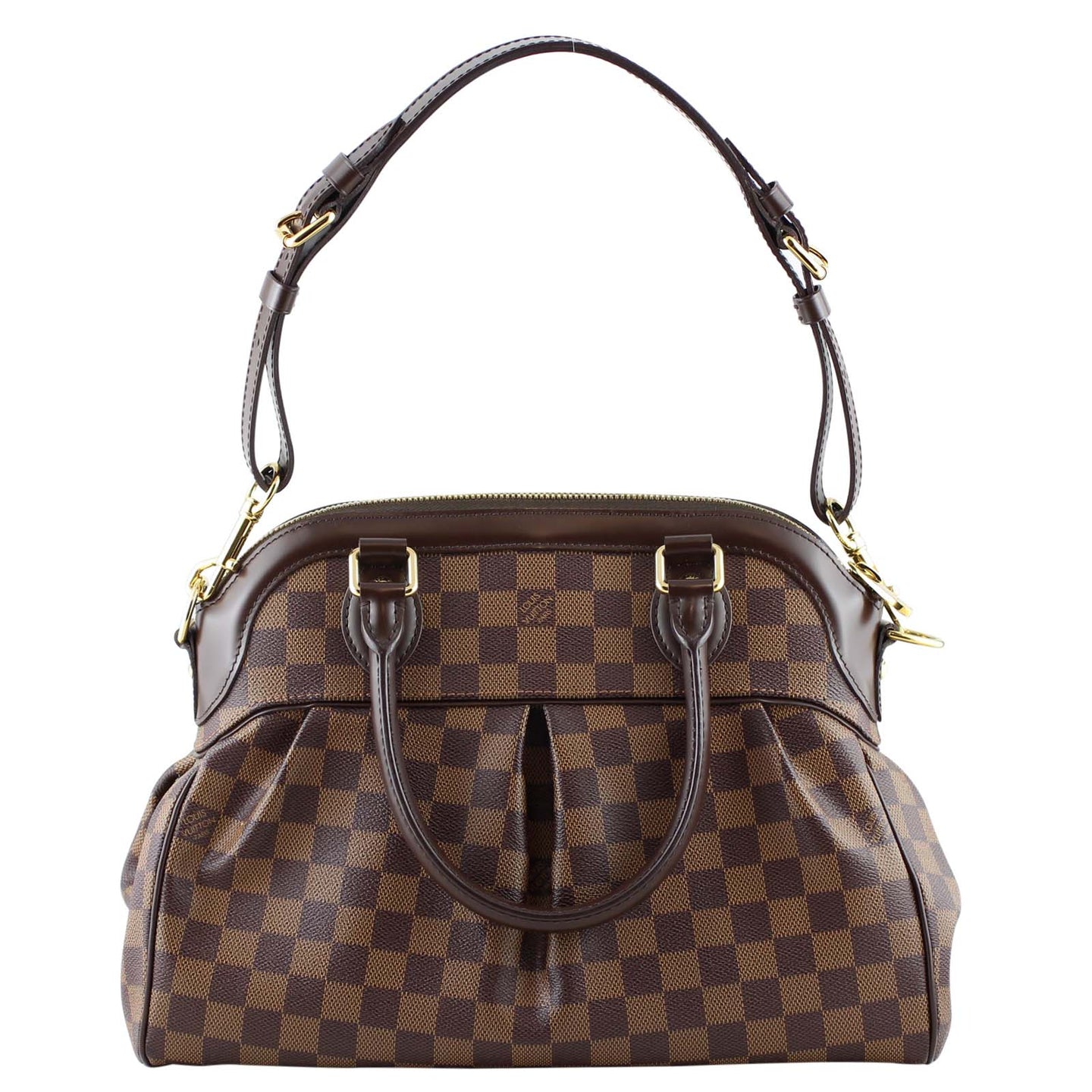 Louis Vuitton Damier Ebene Trevi PM Front with Strap