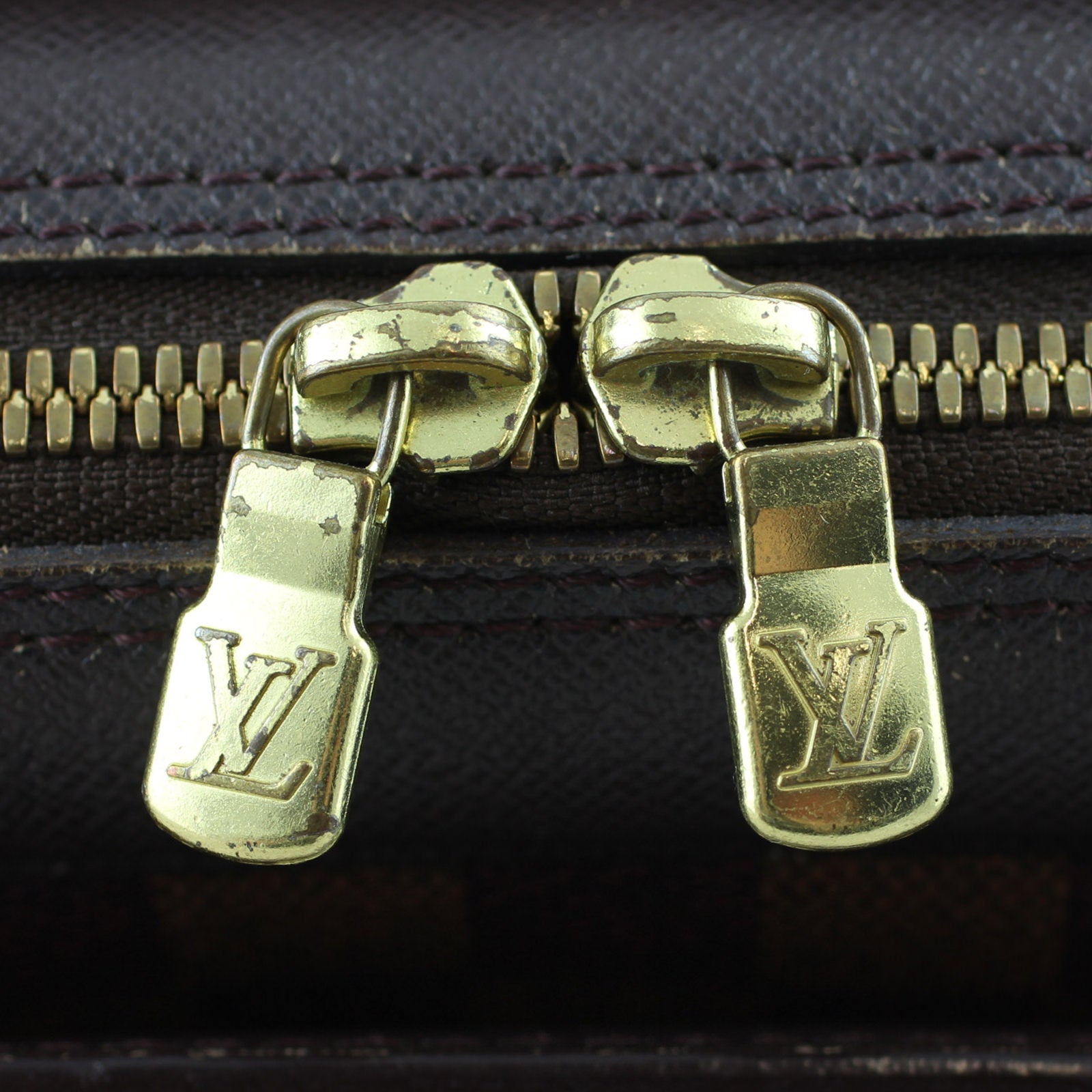 Louis Vuitton Triana Damier Ebene Zipper