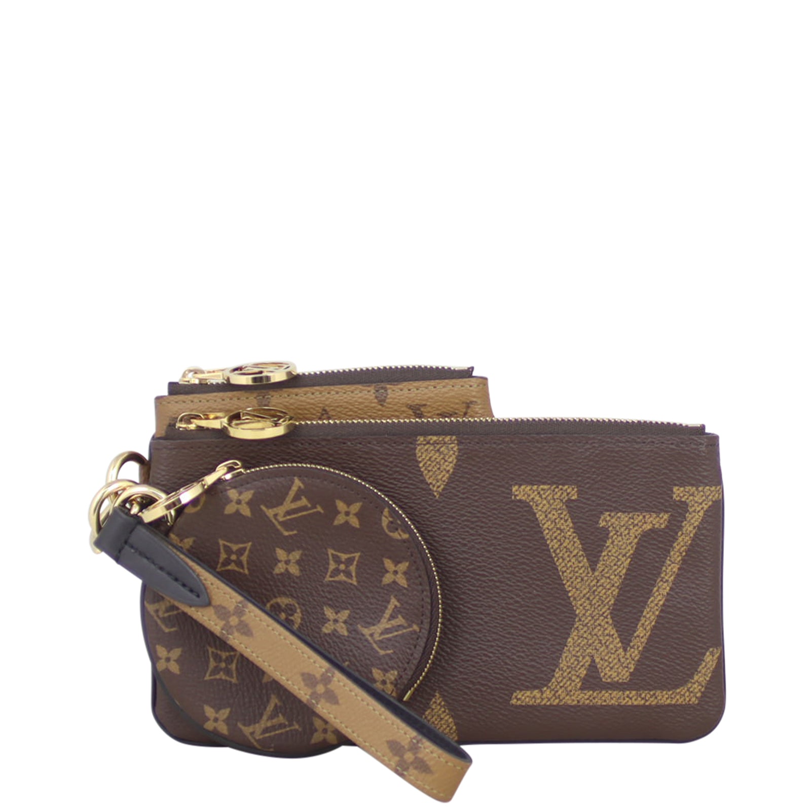 Louis Vuitton Trio Pouch Reverse Monogram Front