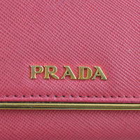 Prada Saffiano Lux Chain Wallet Exterior