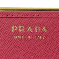 Prada Saffiano Lux Chain Wallet Stamp