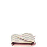 Louis Vuitton Victorine Wallet Damier Azur Rose Ballerine Side