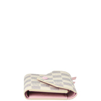 Louis Vuitton Victorine Wallet Damier Azur Rose Ballerine Side