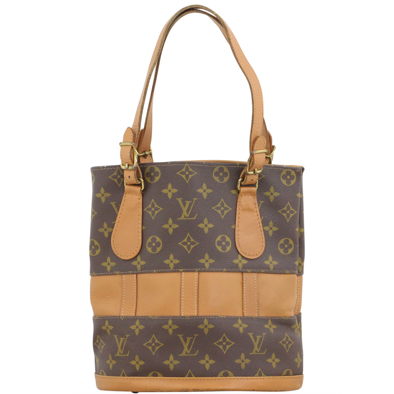 Louis Vuitton French Co Vintage Bucket Bag Monogram Front