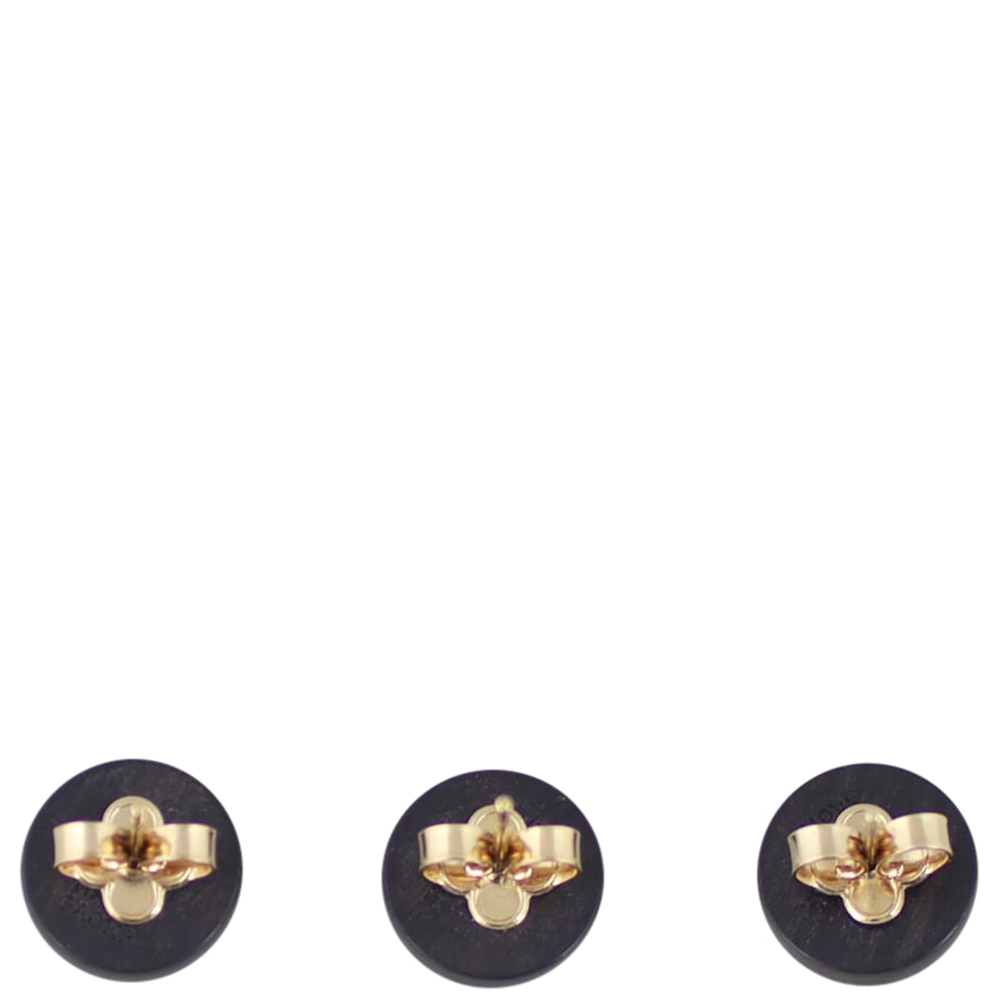 Louis Vuitton Vintage Silvana Tigerwood Earrings Back