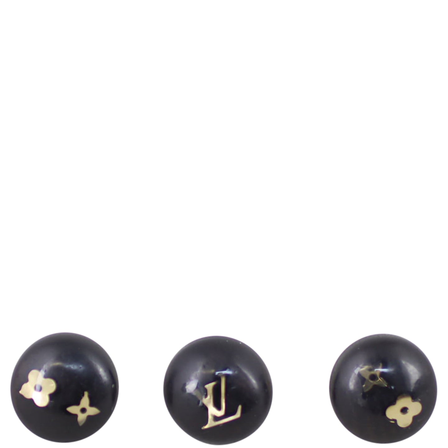 Louis Vuitton Vintage Silvana Tigerwood Earrings Front