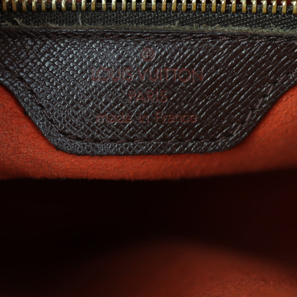 Louis Vuitton Triana Damier Ebene with Shoulder Strap Stamp
