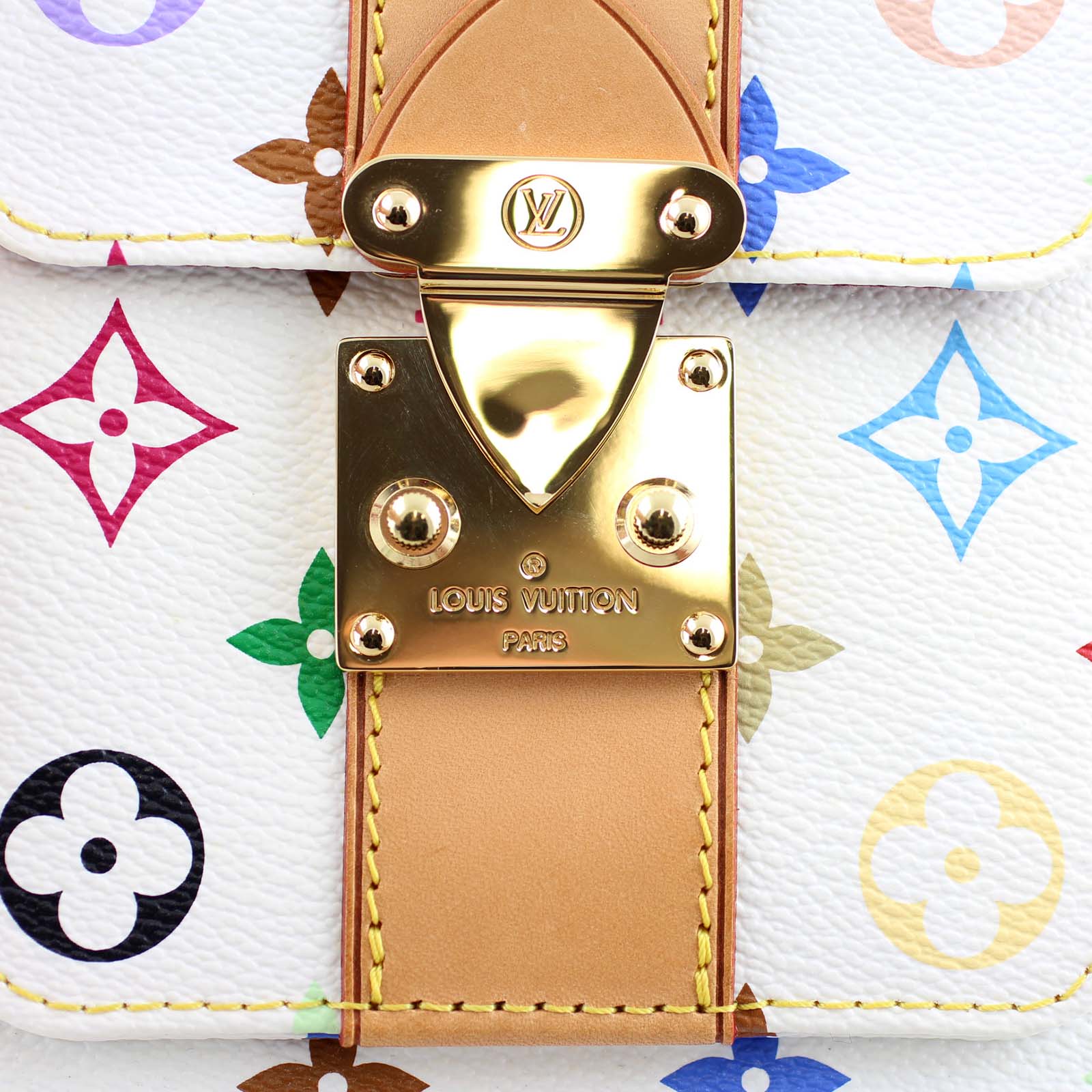 Louis Vuitton Alma GM Multicolore Clasp detail