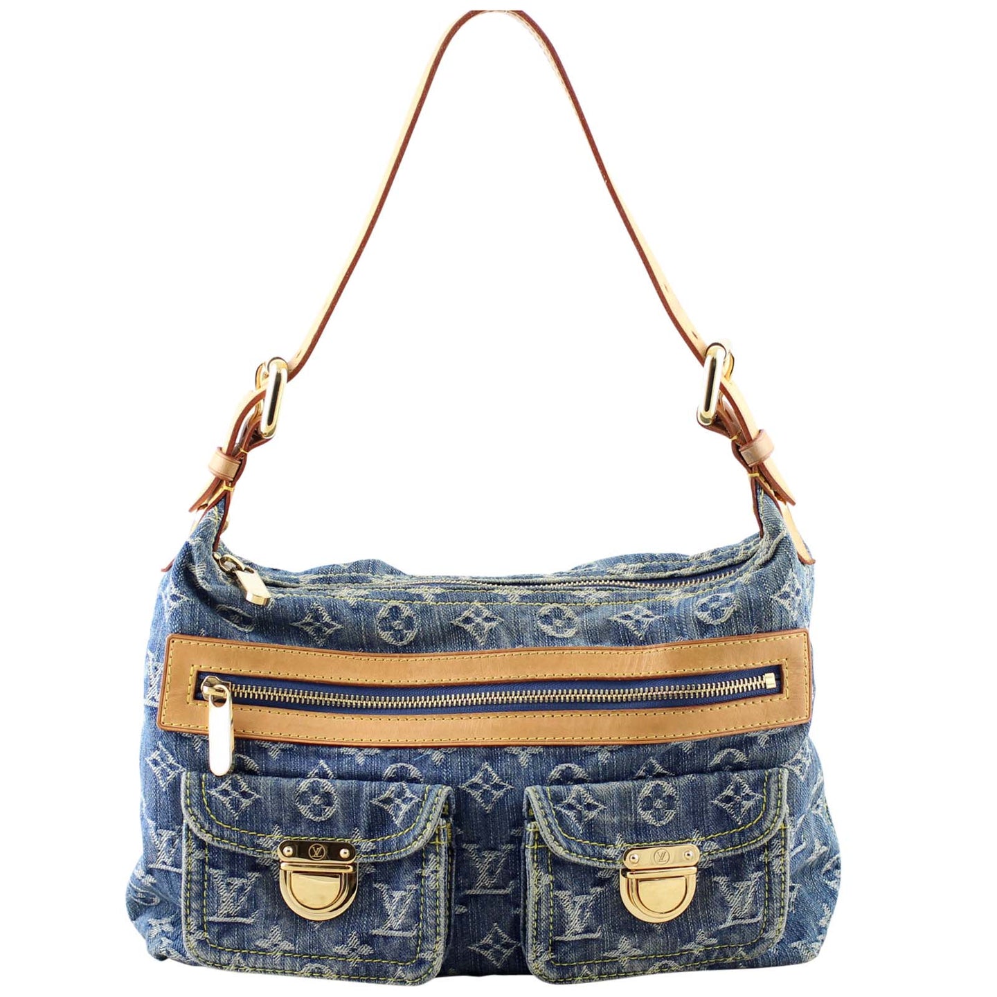 Louis Vuitton Monogram Denim Baggy PM Front