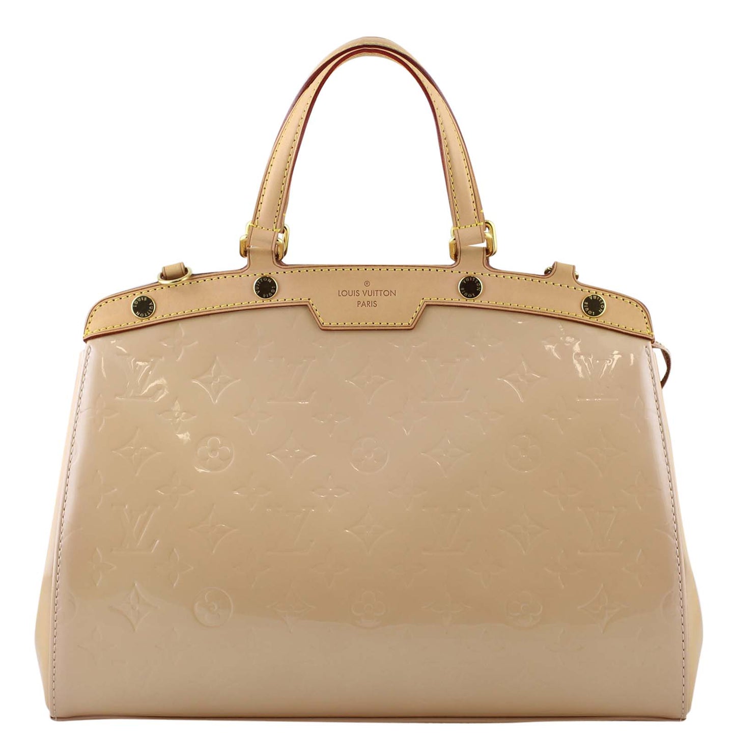 Louis Vuitton Brea MM Vernis Rose Florentine Front