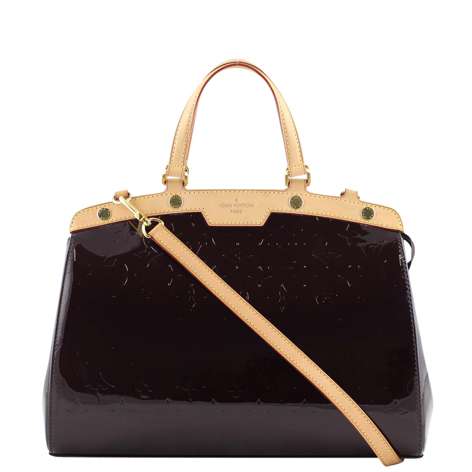 Louis Vuitton Brea Vernis Amarante MM Front