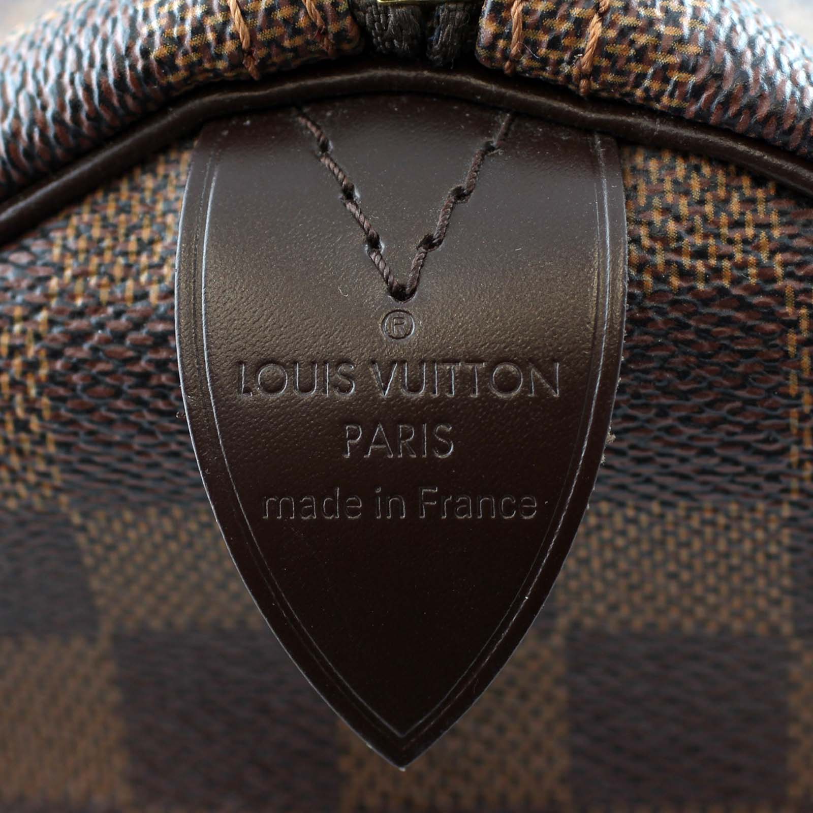 Louis Vuitton Speedy 30 Damier Ebene LV Stamp